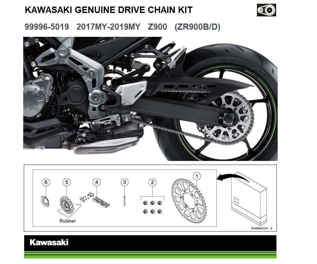 Γνήσιο κιτ αλυσίδας και γραναζιών Z900 